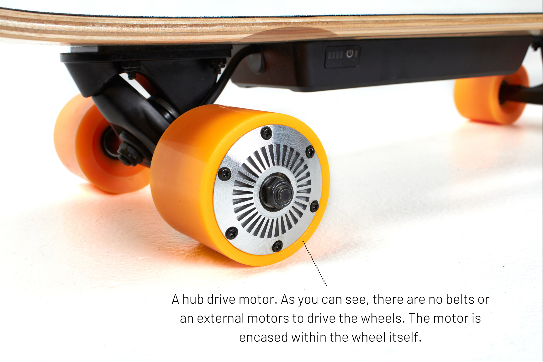 Belt drive top electric skateboard